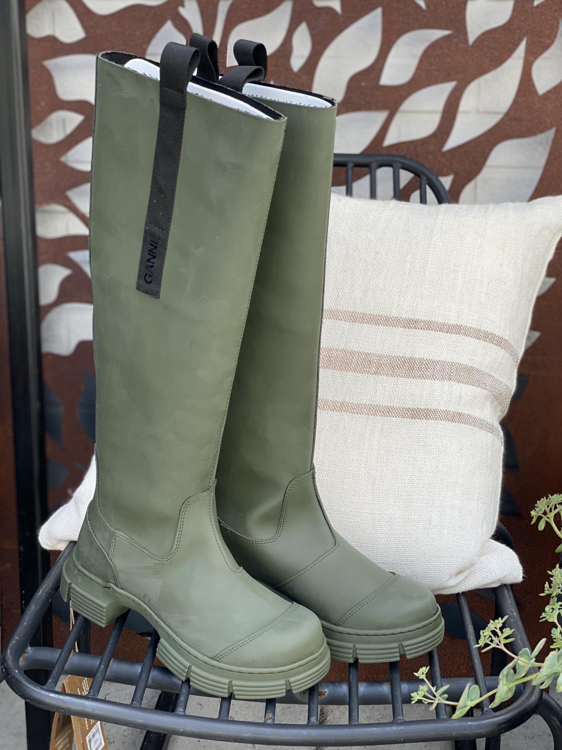 Ganni Recycled Rubber Country Boot Kalamata
