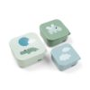 Snack box set 3 pcs Happy clouds Green