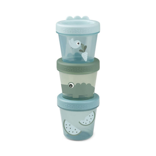 Baby food container 3-pack Croco Green