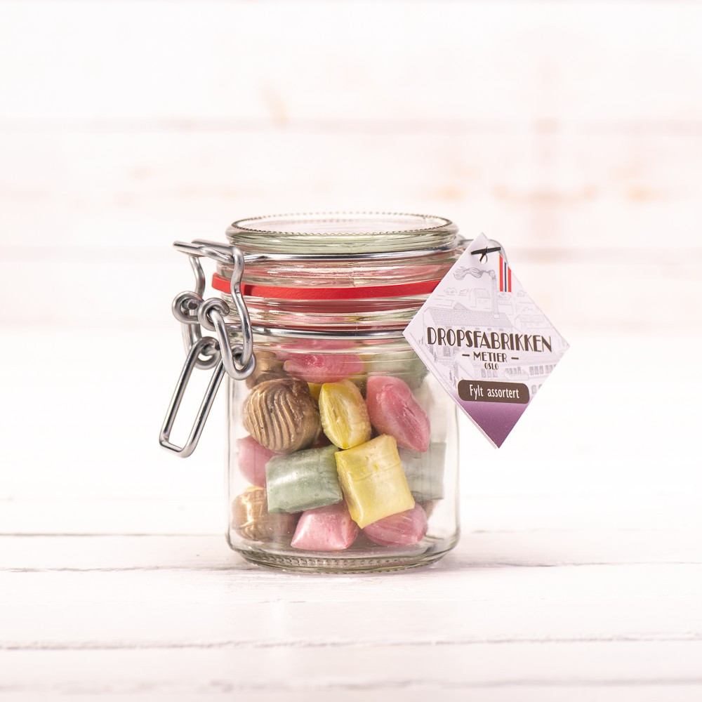 Fylt assortert 100 gram sylteglass