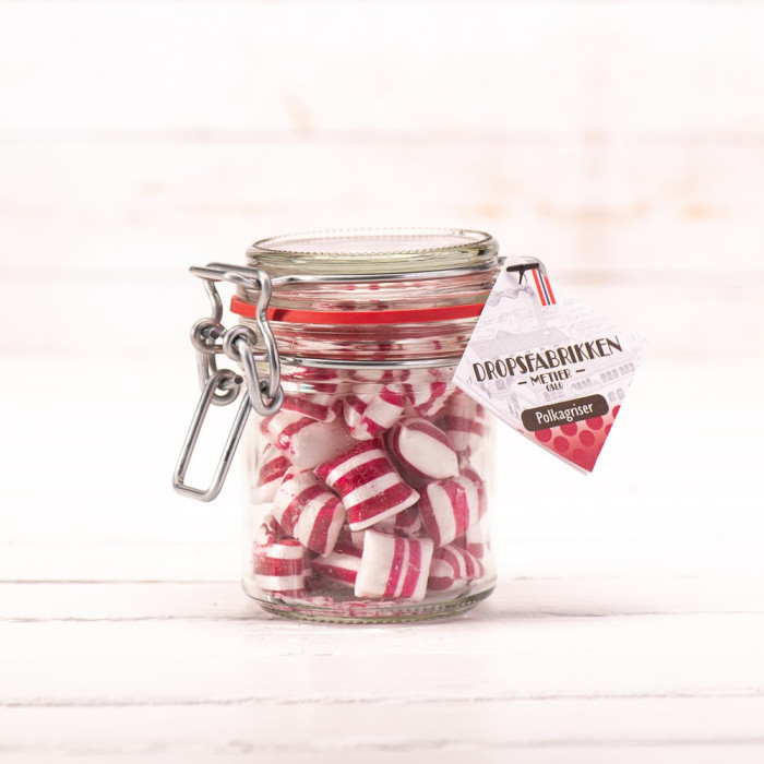 Polkagriser 100 gram sylteglass