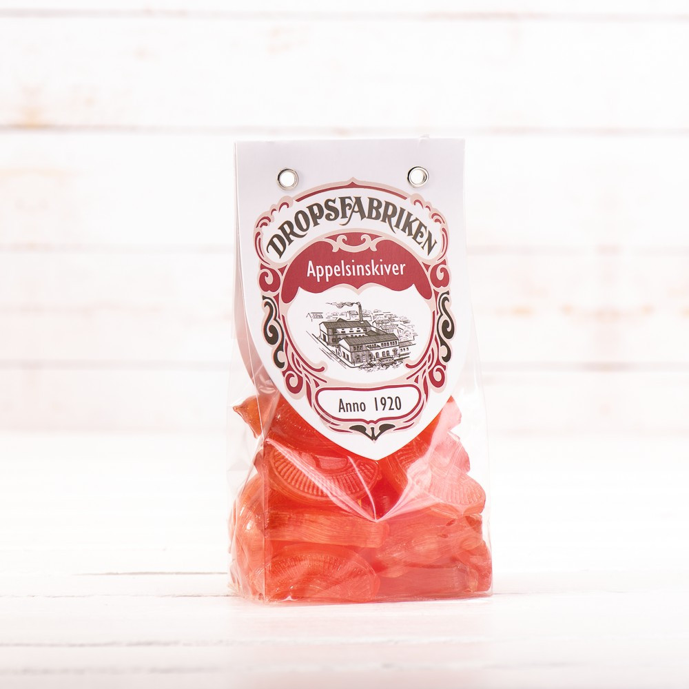 Appelsinskiver 130 gram klossbunnpose