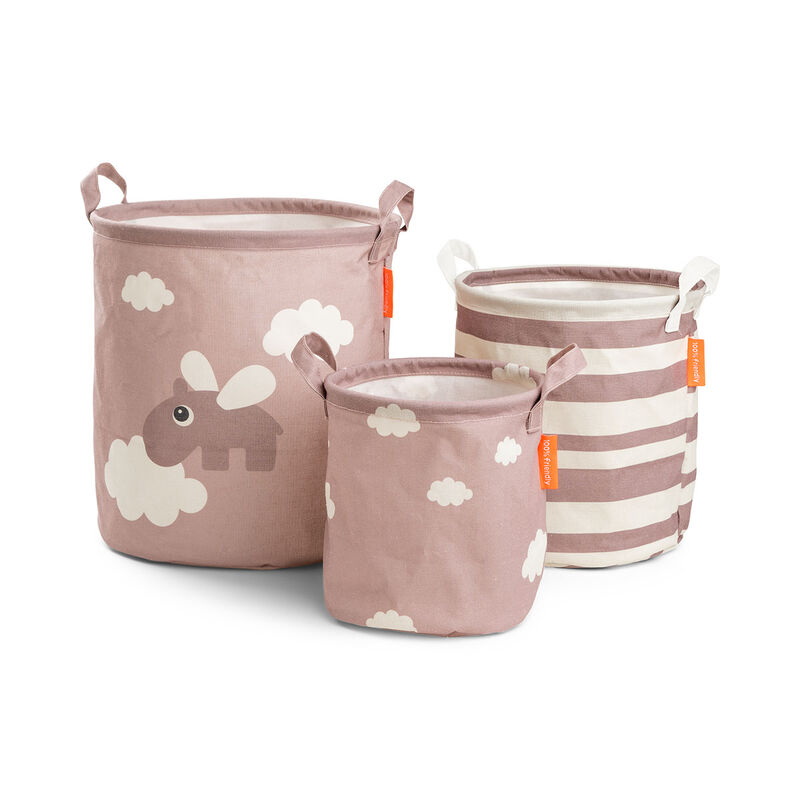 Storage basket set 3 pcs Happy clouds Powder
