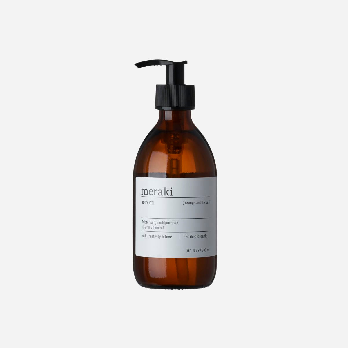 Body oil orange and herbs