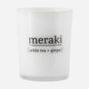 Meraki duftlys 12t white tea+ginger