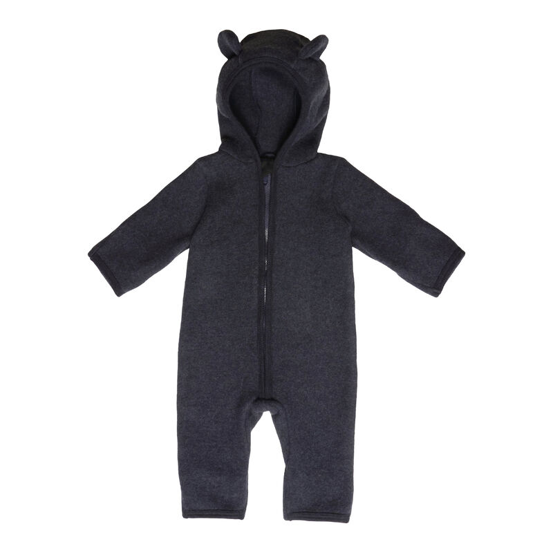Allie wool pram suit w/ears navy