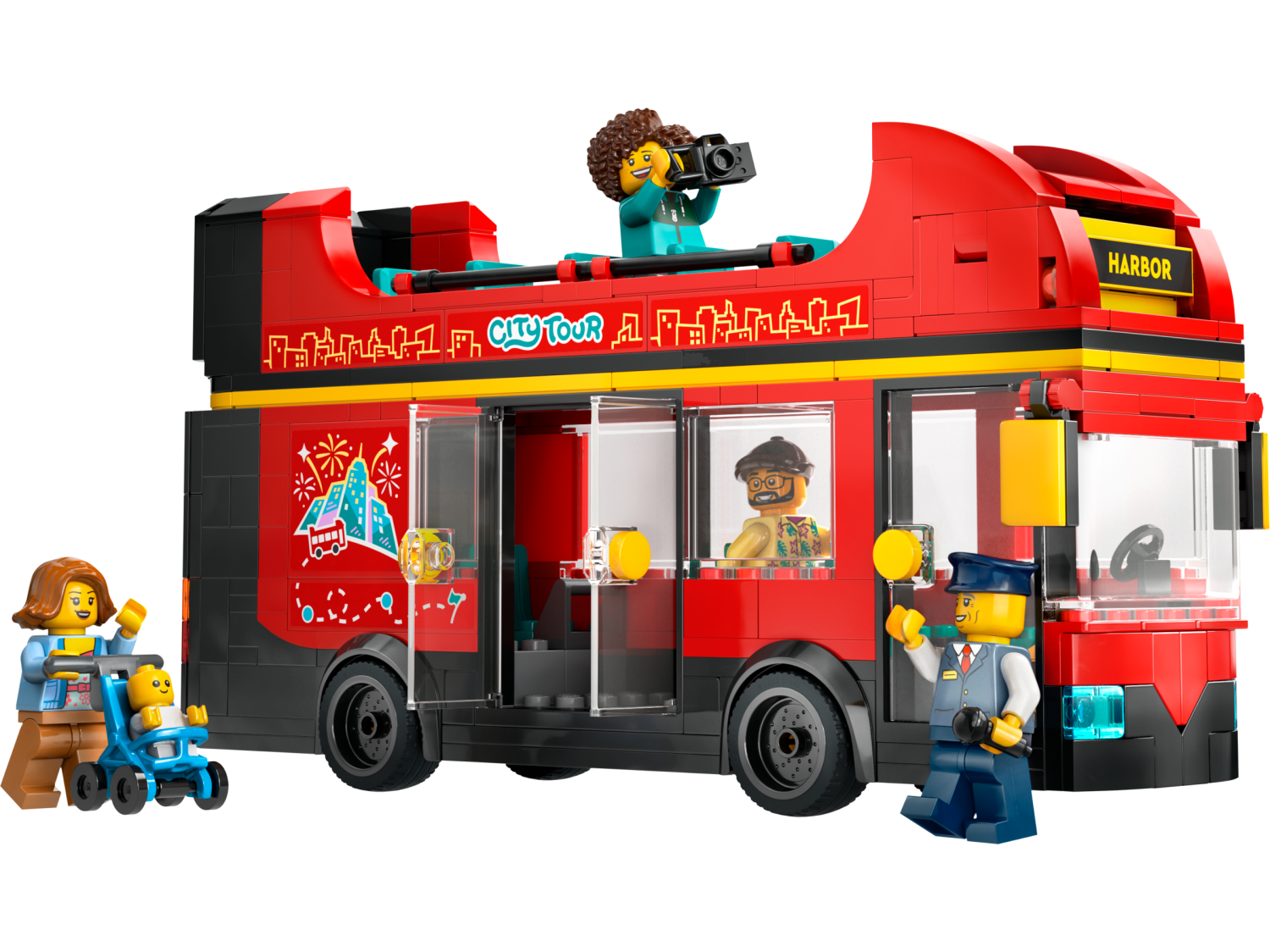 60407 - Rød dobbeltdekker-turistbuss