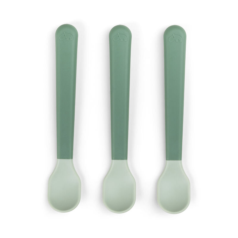 Foodie easy-grip baby spoon 3-pack Green