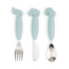 Easy-grip cutlery set Deer friends Blue