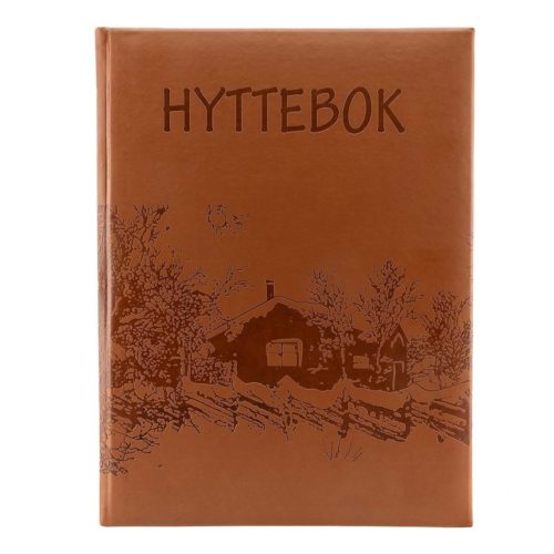 Hyttebok preget design m/fjellvettreglene brun