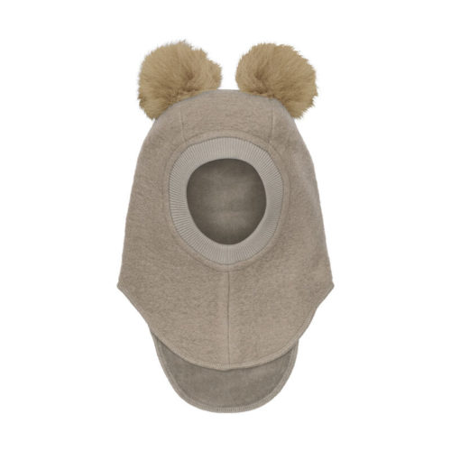 Huttelihut Balaclava med alpakka dusk - Camel melange 2044