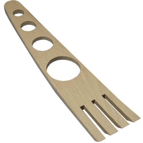 Spaghettimål med gaffel i tre