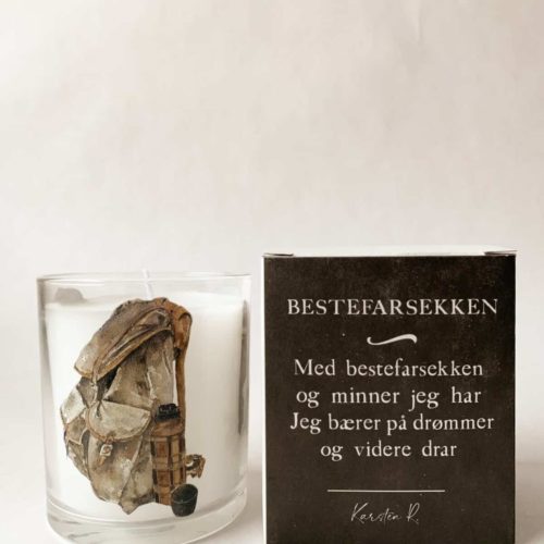 Duftlys i gaveeske "Sekk"