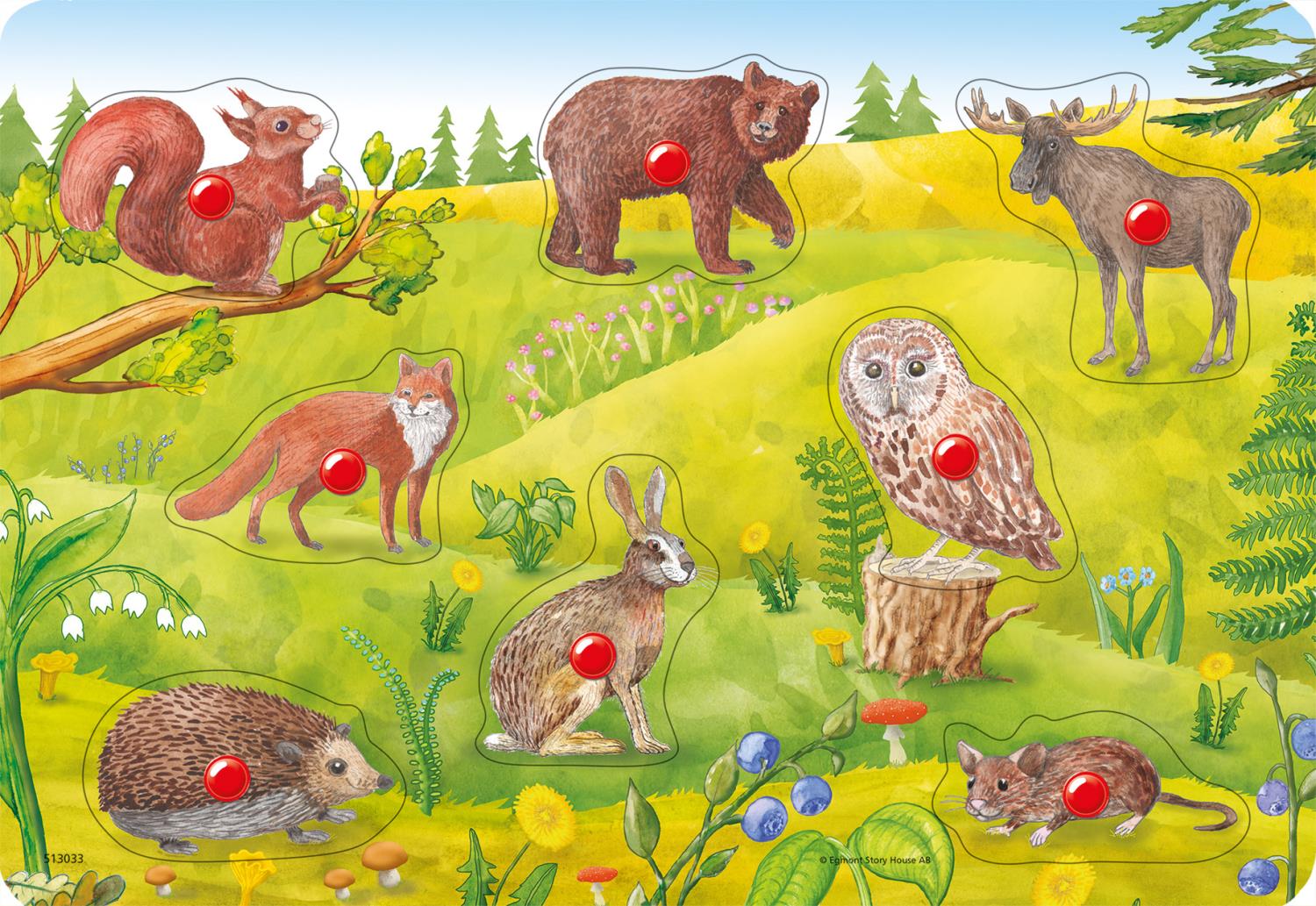 Knottepuslespill Dyr 8 biter