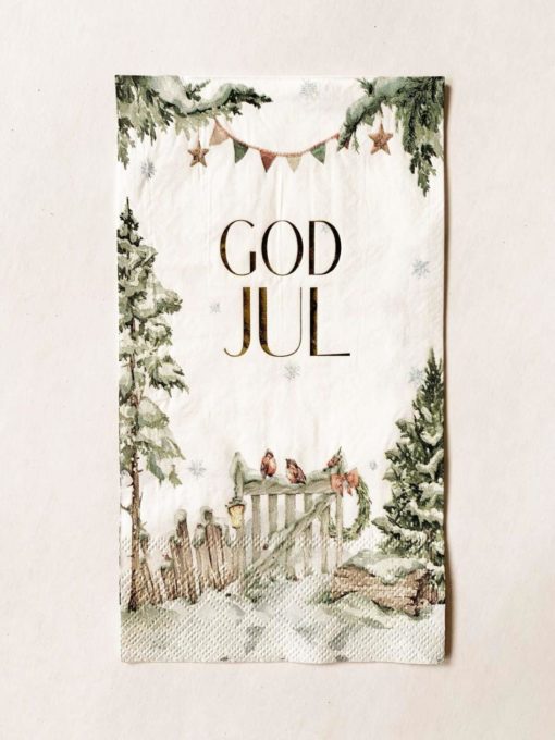 Serviett "Landskap God Jul"