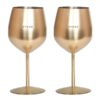 Vinglass 2 pk "Hygge" Gull