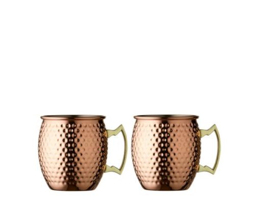 Lyngby Glas Moscow mule krus 55 cl 2 stk. Kobber