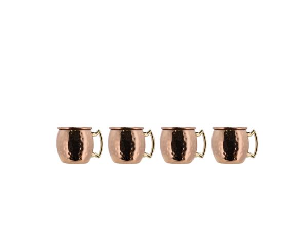 Lyngby Glas Moscow mule mini Shotglass 8 cl 4 stk. Kobber/Stål