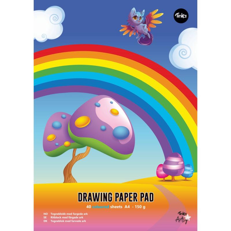 FARGEBLOKK A4 40 FARGEDE ARK 150G TINKA ARTSY