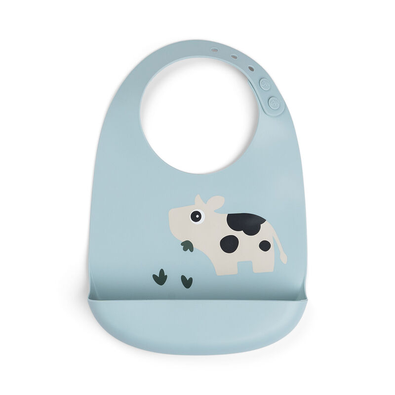 Silicone bib Dotti Blue