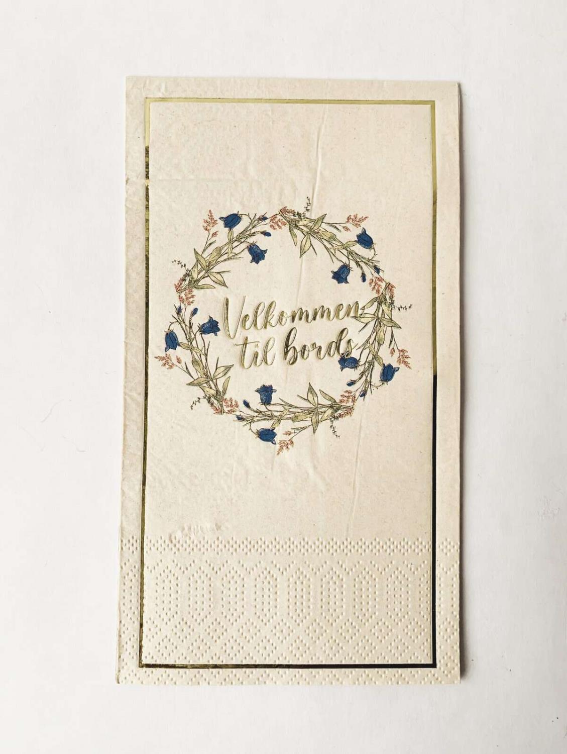 Serviett "Velkommen til bords"
