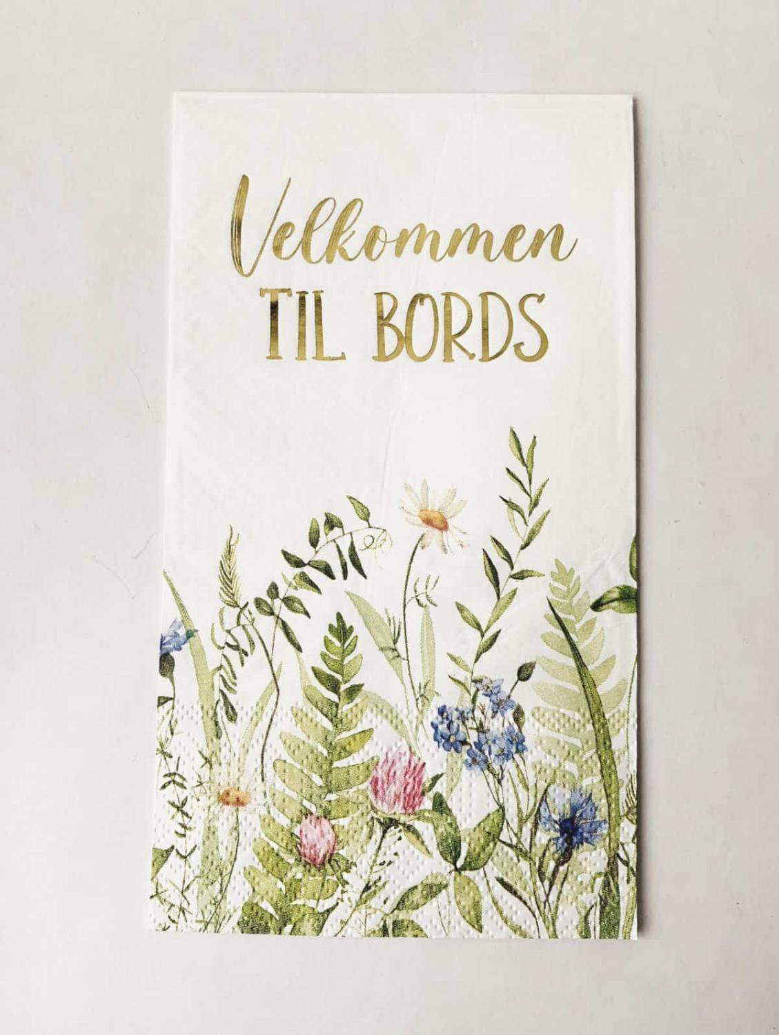 Serviett " Velkommen til bords"