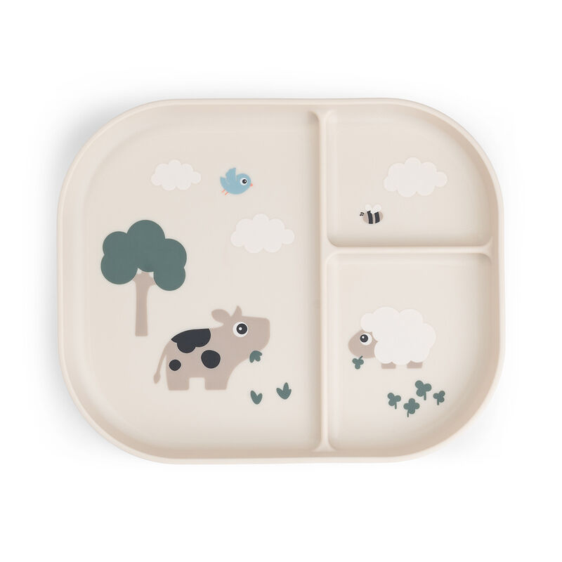 Foodie compartment plate Tiny farm Sand
