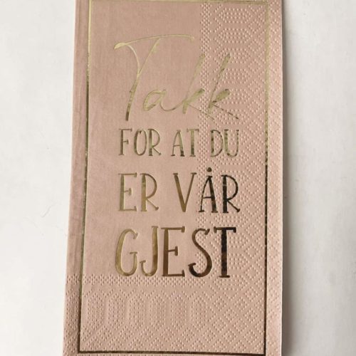 Serviett «Takk for at du er vår gjest»