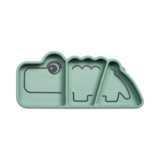 Stick&stay snack plate, Croco, green