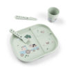 Foodie dinner set w/suction Tiny farm Green