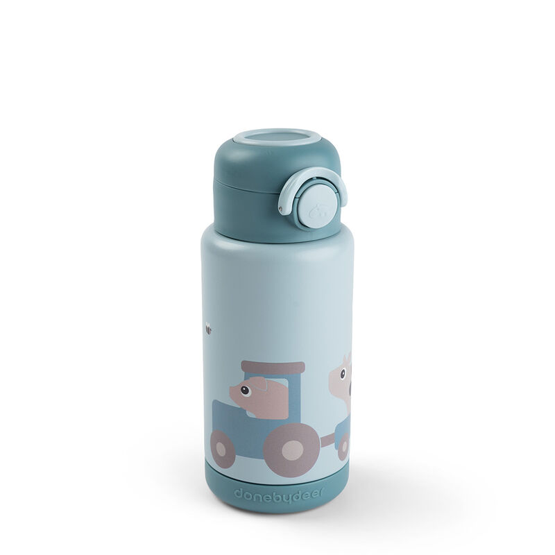 Insulated bottle Tiny farm Blue