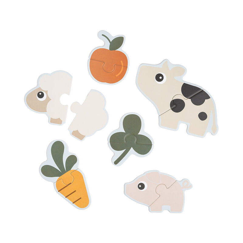 First jigsaw puzzle set Tiny farm Colour mix