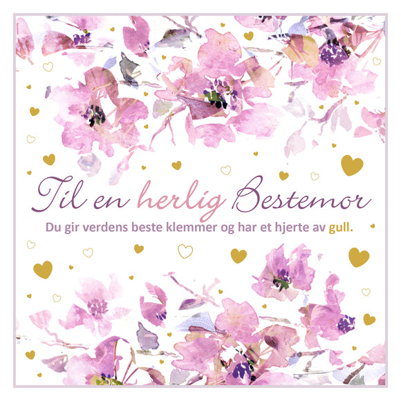 Dobbelt kort "Til en herlig bestemor"
