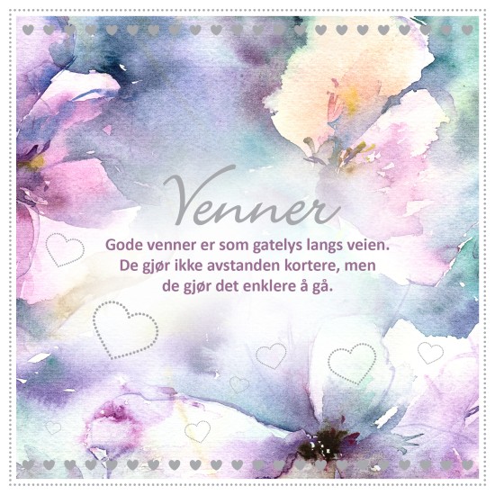 Dobbelt kort "venner"
