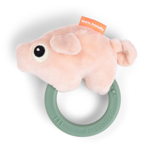 Sensory rattle w/teether Pigee Colour mix