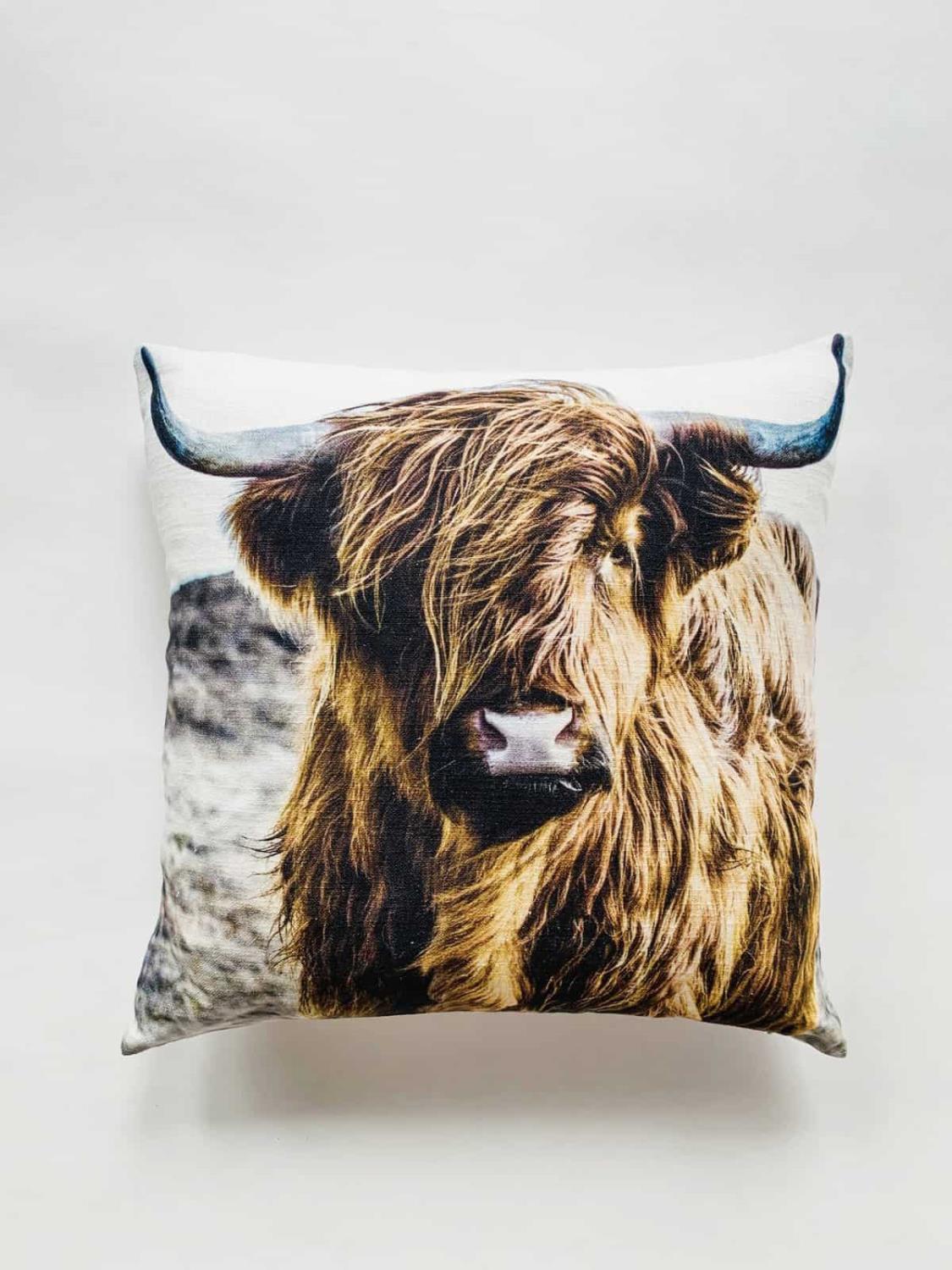 Putetrekk m trykk 45×45 cm okse