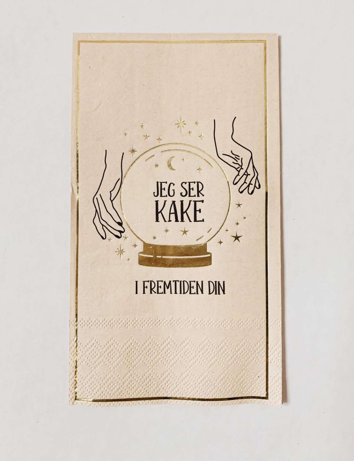 Serviett «Jeg ser kake»