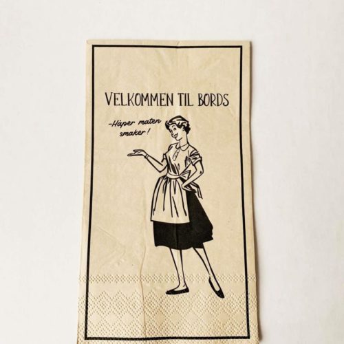 Serviett "Velkommen til bords"