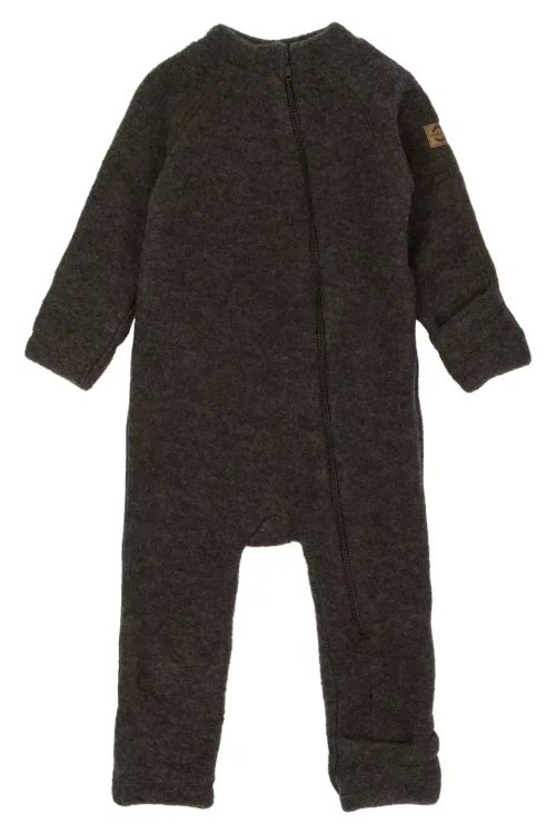 Mikk-line Baby Ulldress - Dark Brown Melange