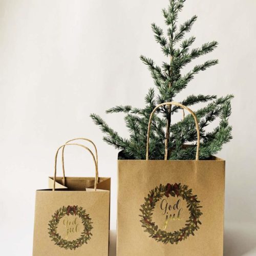 Gavepose «God jul» krans