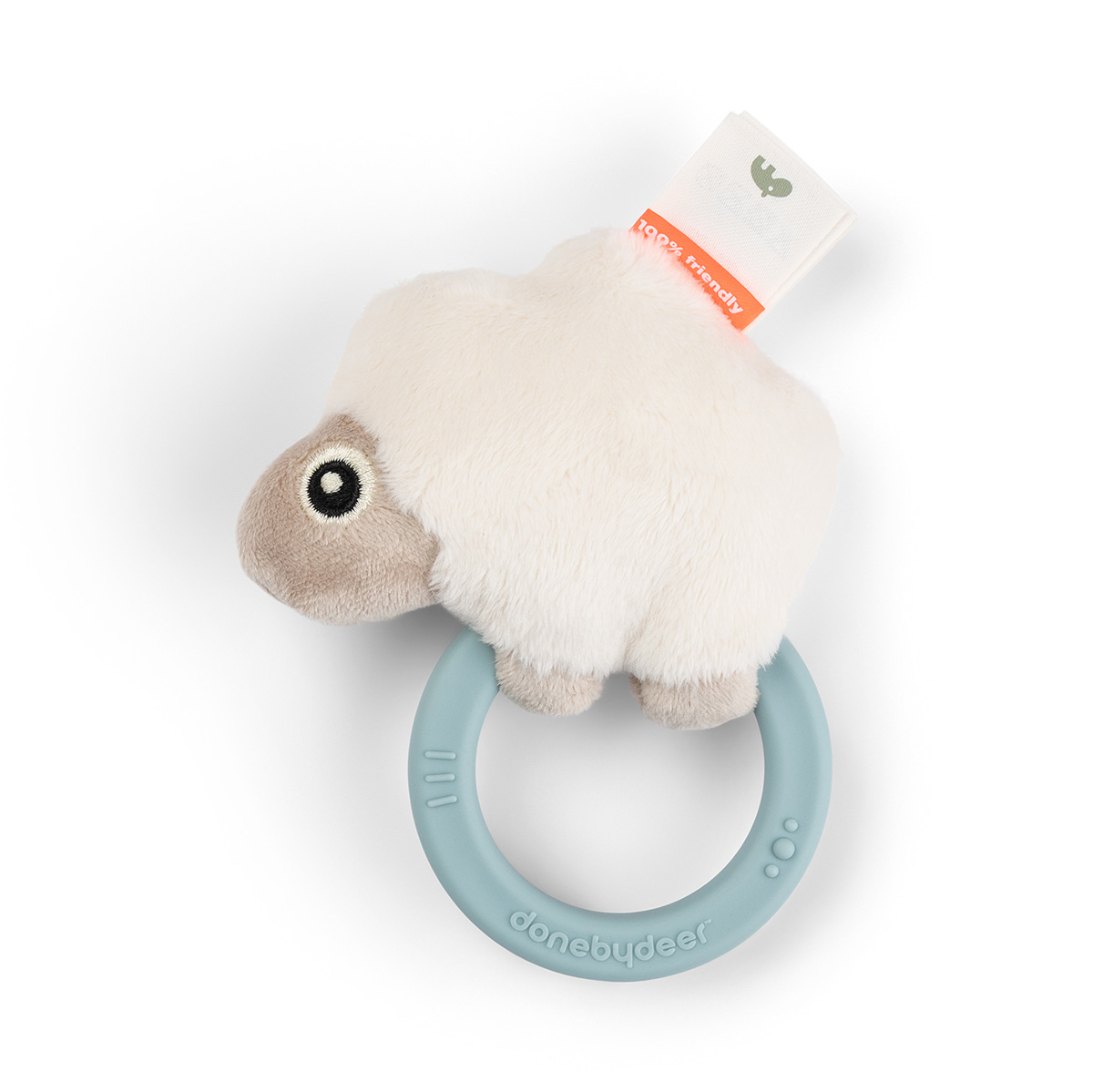 Sensory rattle w/teether Sheepy Blue