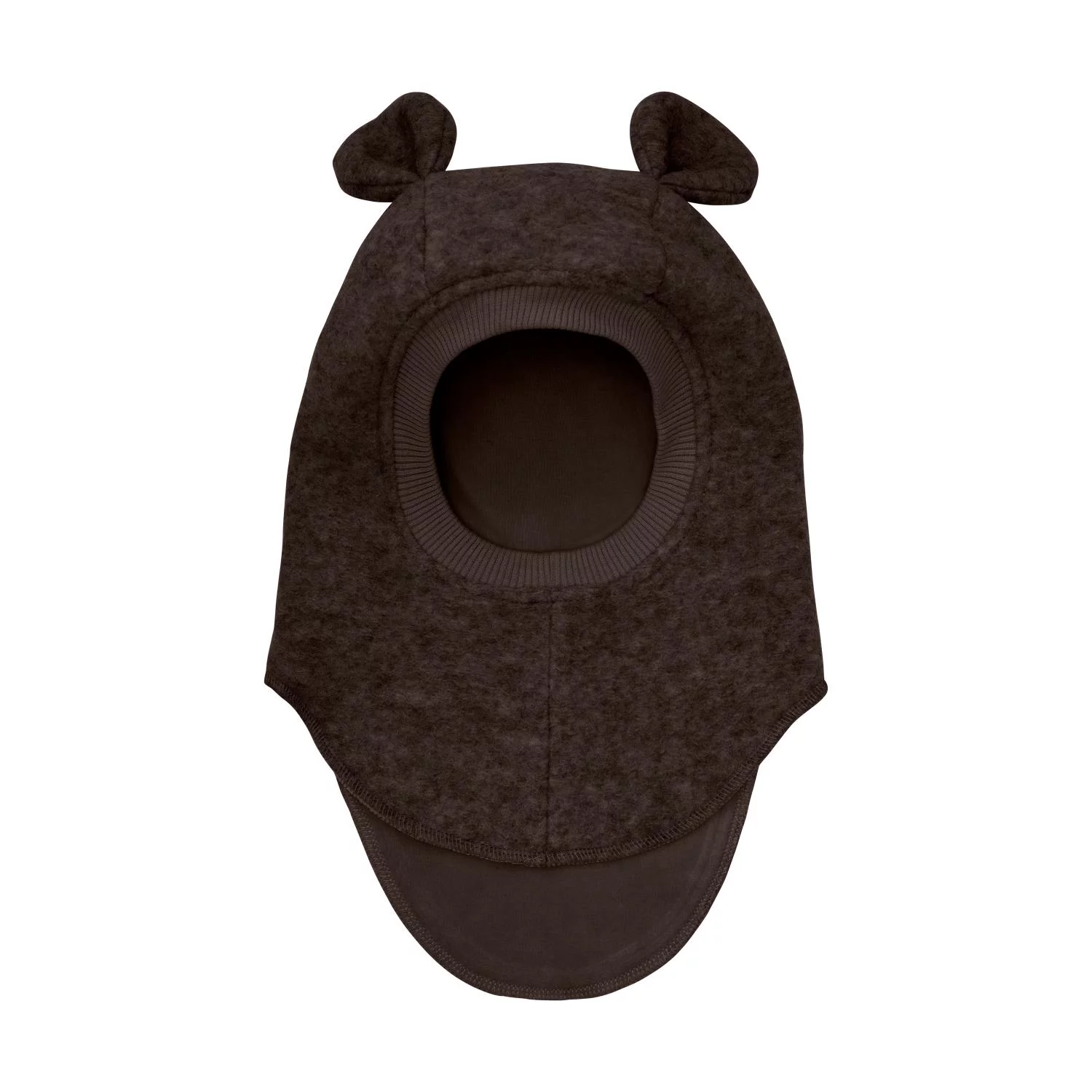 Balaclava Ears Wool - Dark Brown Melange
