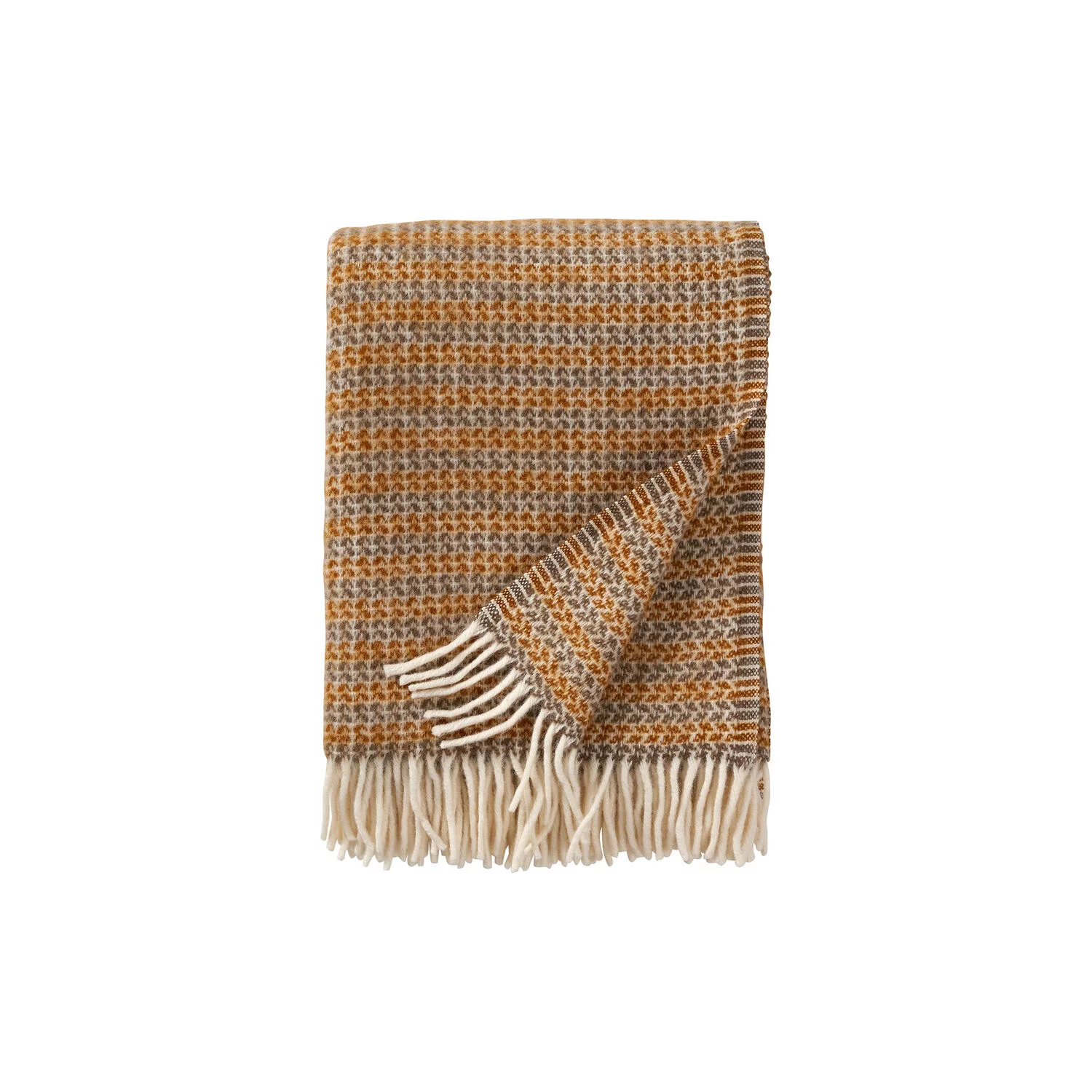 Klippan ullpledd Curve creme caramel 130 x 180 cm