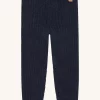 HCLui Wool Rib bukse - More Navy