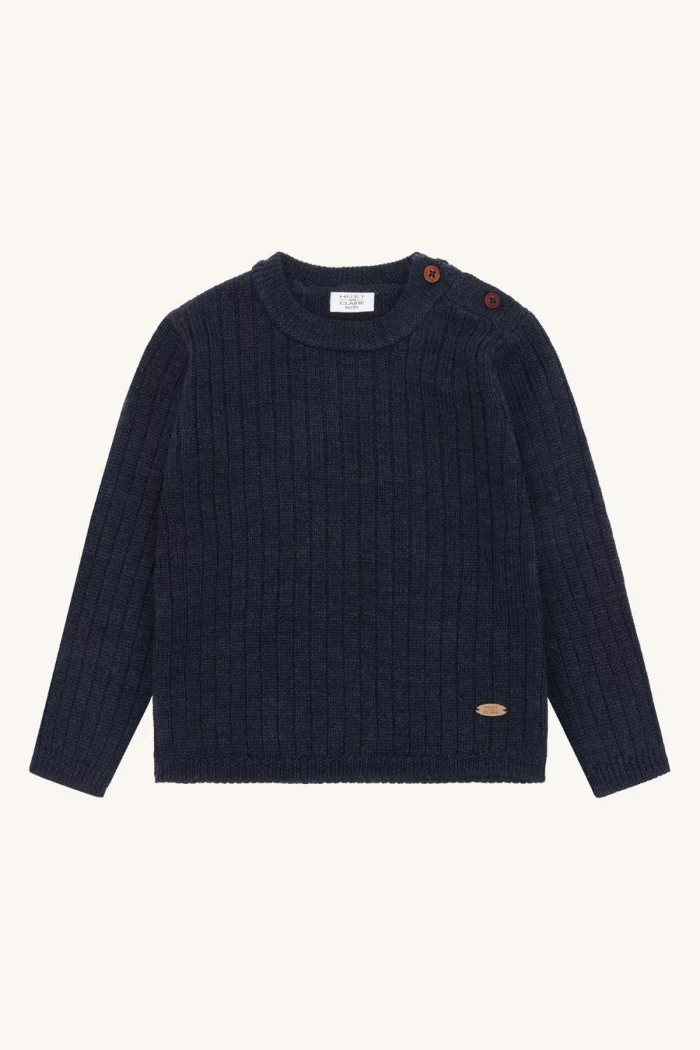 HCPil Wool Rib Genser - More Navy