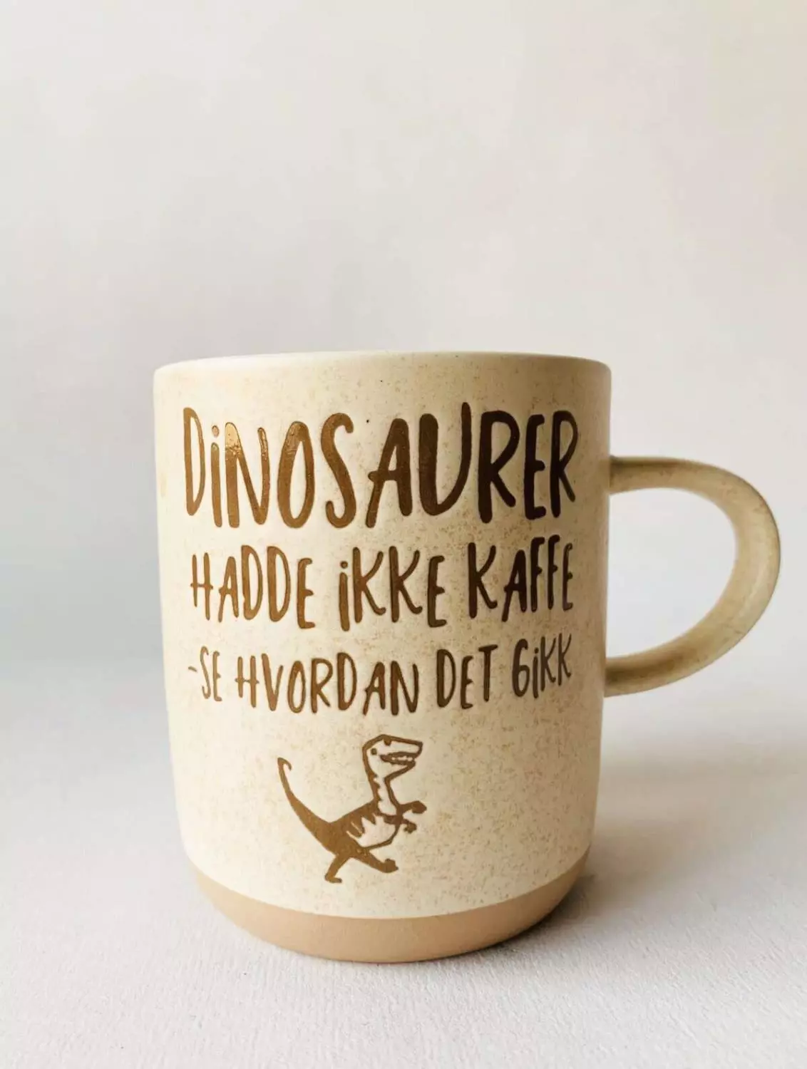 Tekstkrus "Dinosaurer hadde ikke kaffe"
