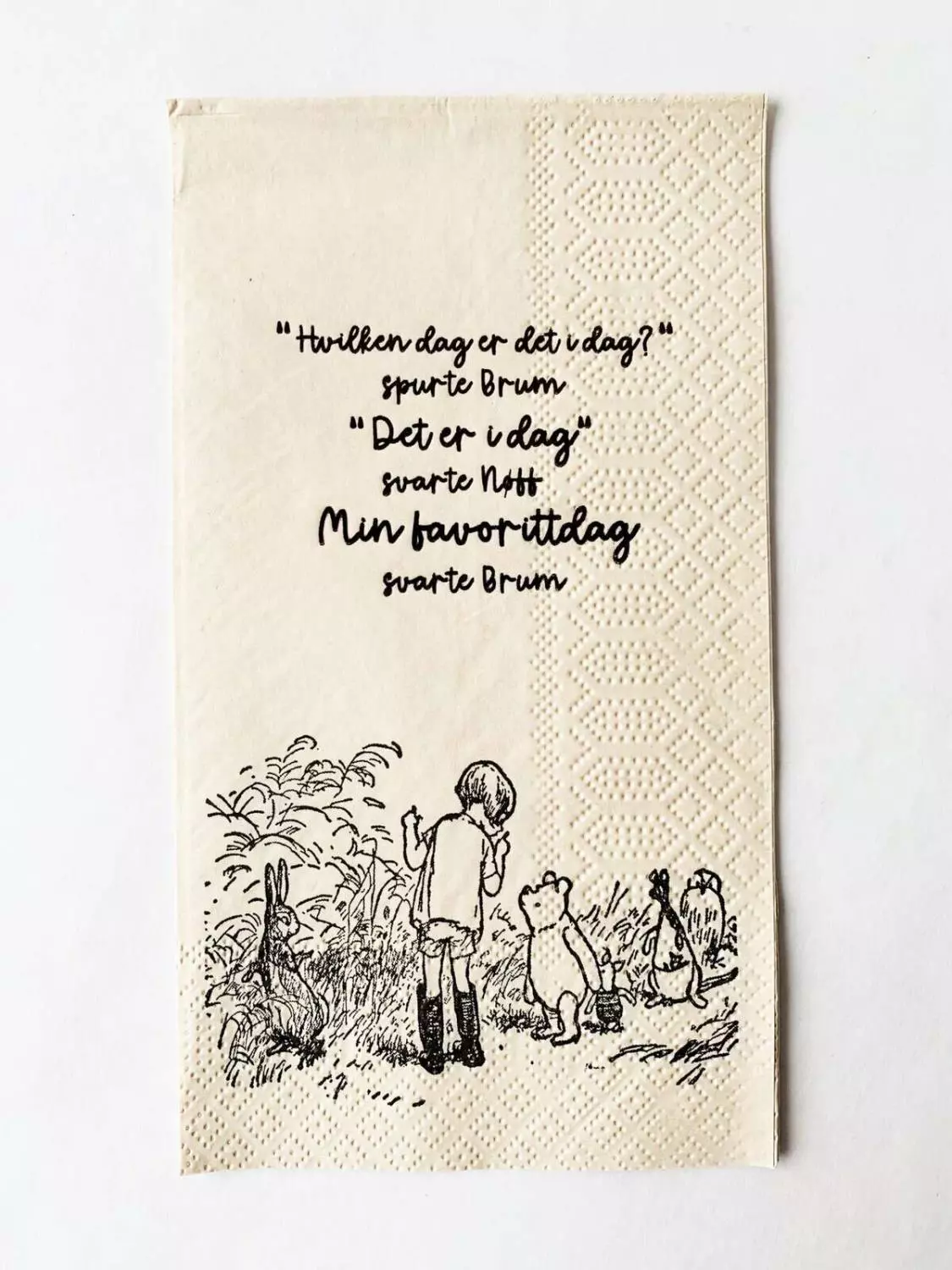 Serviett "min favorittdag"