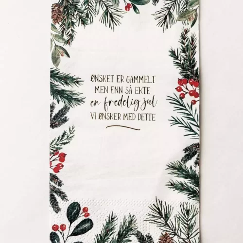 Serviett "en fredelig jul"