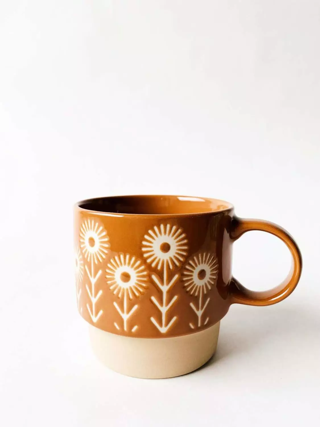 Krus retro blomst oransje