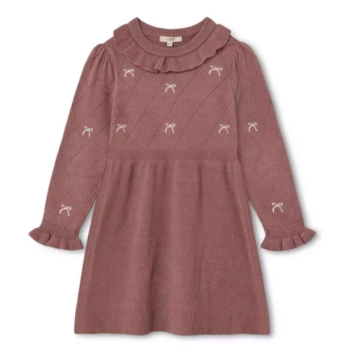 Alon Bow Dress - Ash rose